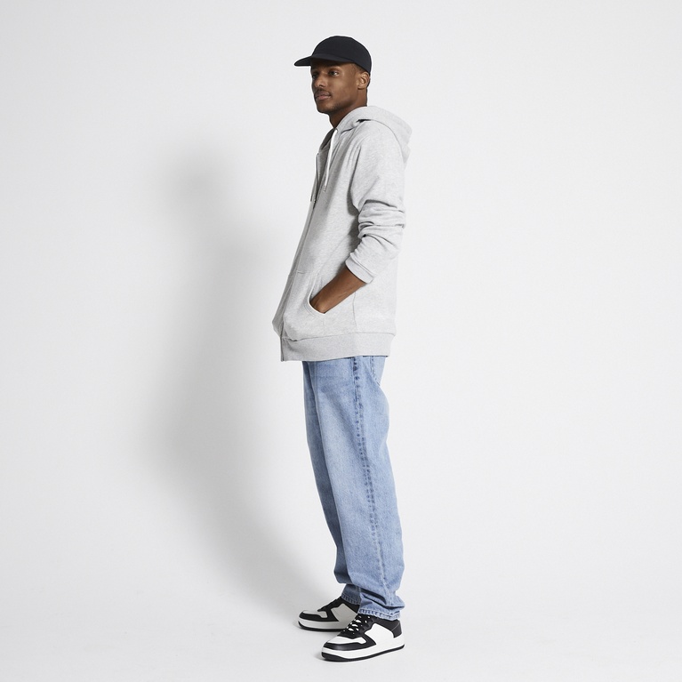 Zip hoodie "Rocky" Grey Melange